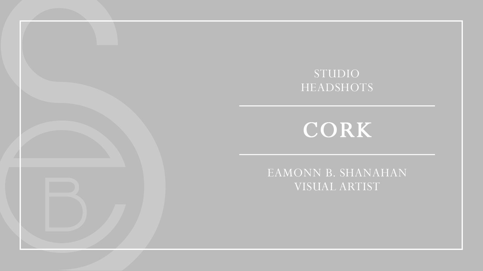 Studio Headshots by Eamonn B. Shanahan - Cork City